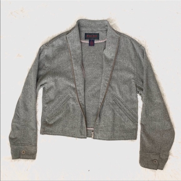 🖤RALPH LAUREN Light Wool-blend Crop Jacket - Picture 9 of 13